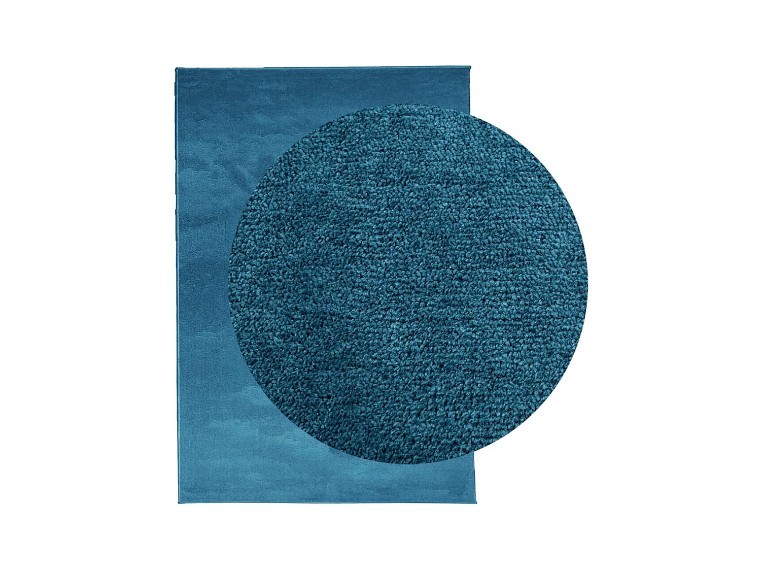 Tapis OVIEDO à poils courts turquoise 160x230 cm