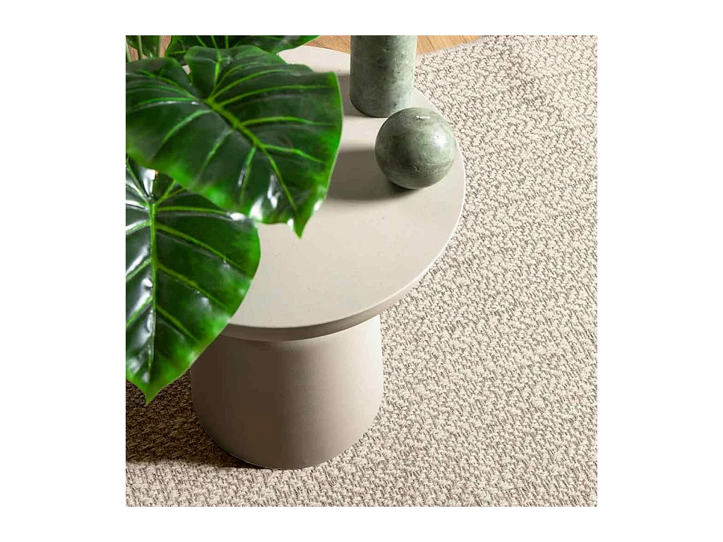 Alfombra ZIZUR color crema 200x290 cm efecto yute interior y exterior