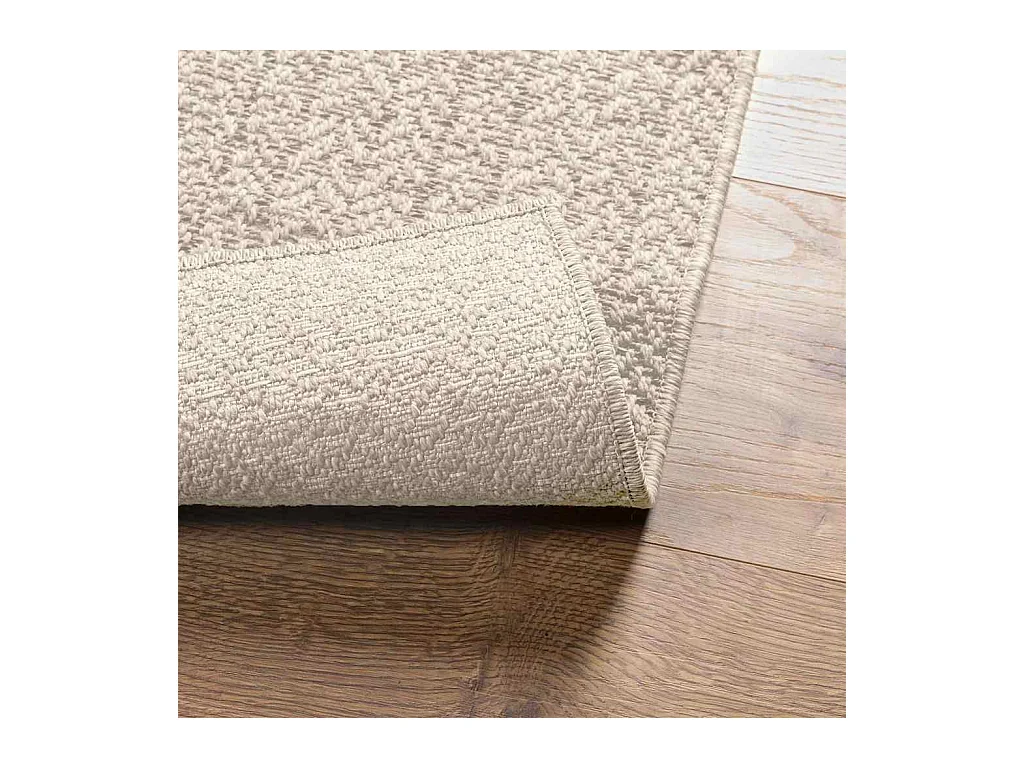 Alfombra ZIZUR color crema 200x290 cm efecto yute interior y exterior