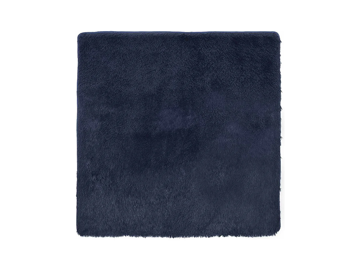 Tapis shaggy à poils longs NAVARRA bleu marine 120x120 cm