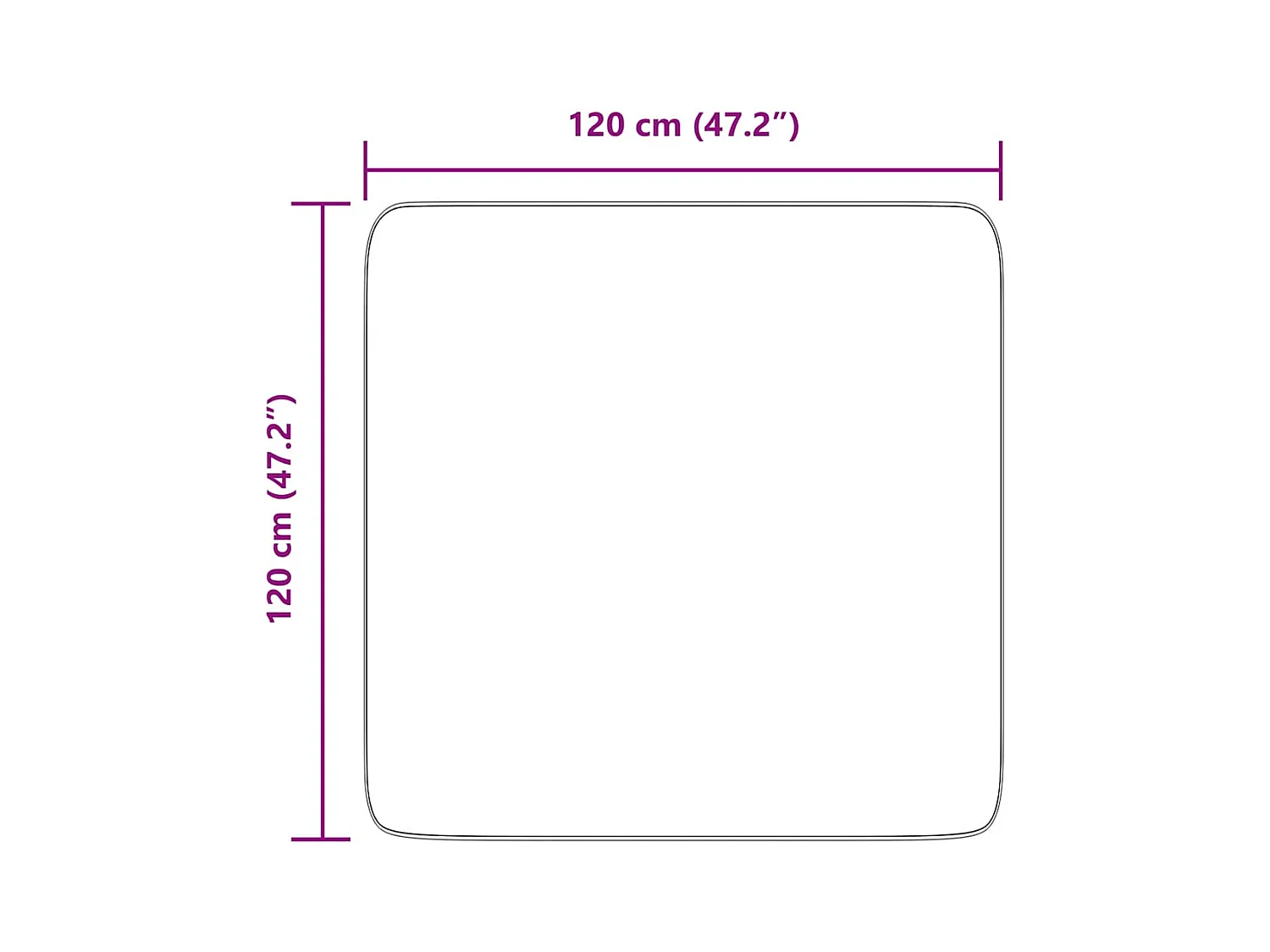 Alfombra de pelo largo NAVARRA azul marino 120x120 cm