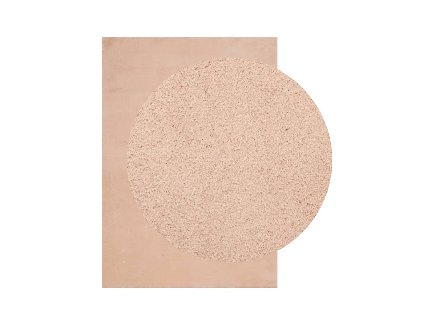 Alfombra HUARTE de pelo corto suave lavable rojo claro 140x200 cm