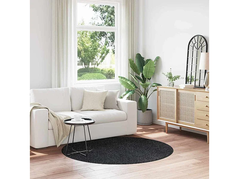 Tapis Gris foncé 160 x 160 cm Polypropylène