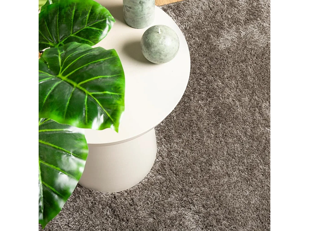 Tappeto ISTAN a pelo lungo, aspetto grigio lucido, 160x230 cm