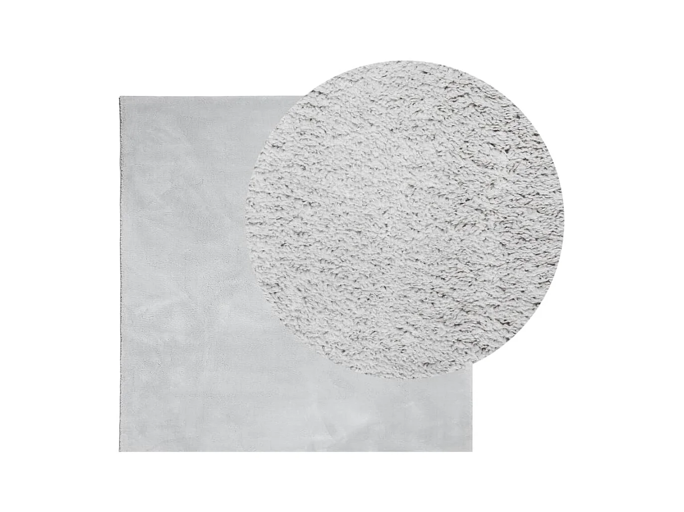 HUARTE zacht en wasbaar laagpolig vloerkleed in grijs 240x240 cm