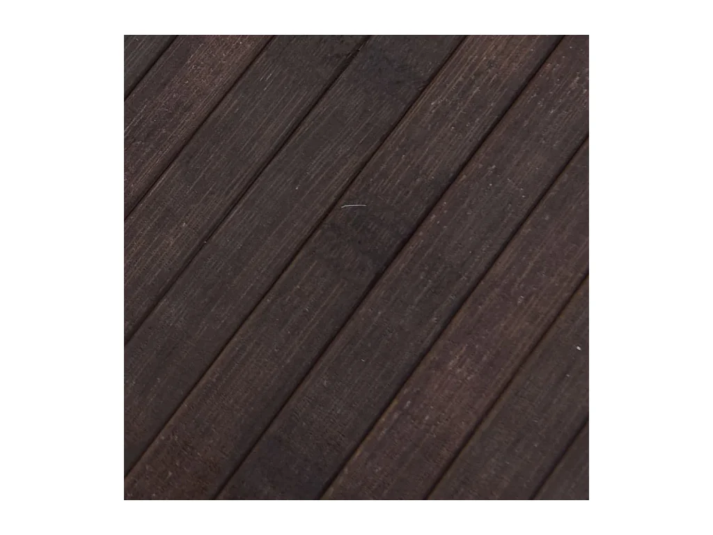 Tapis rectangulaire marron foncé 70x100 cm bambou