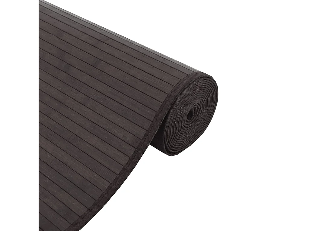 Tappeto rettangolare marrone scuro 70x100 cm in bambù