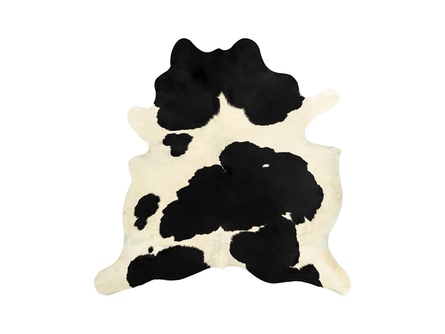 Echt koeienhuid vloerkleed zwart wit 180x220 cm