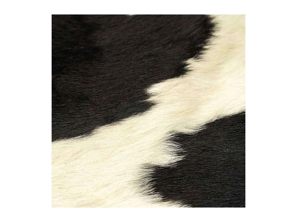 Echt koeienhuid vloerkleed zwart wit 180x220 cm