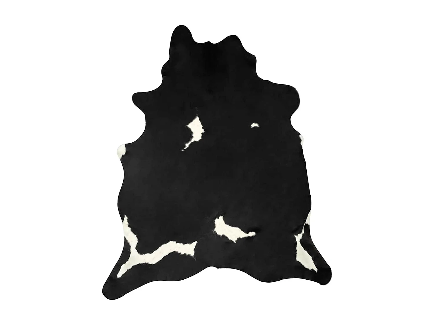 Tappeto in vera pelle di mucca bianco e nero 180x220 cm