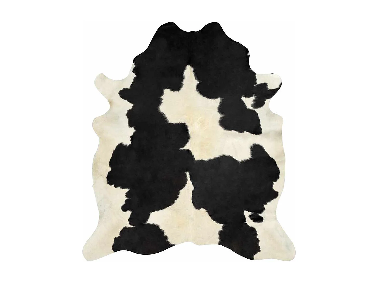 Tappeto in vera pelle di mucca bianco e nero 180x220 cm