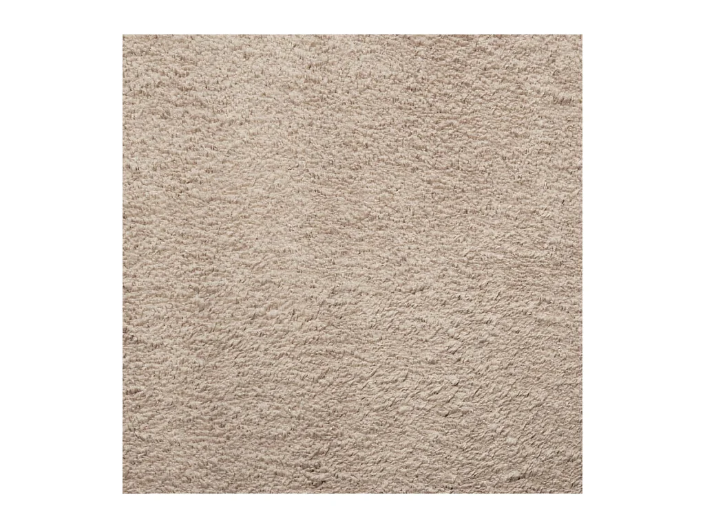 Tapis HUARTE à poils courts doux et lavable sable Ø 100 cm