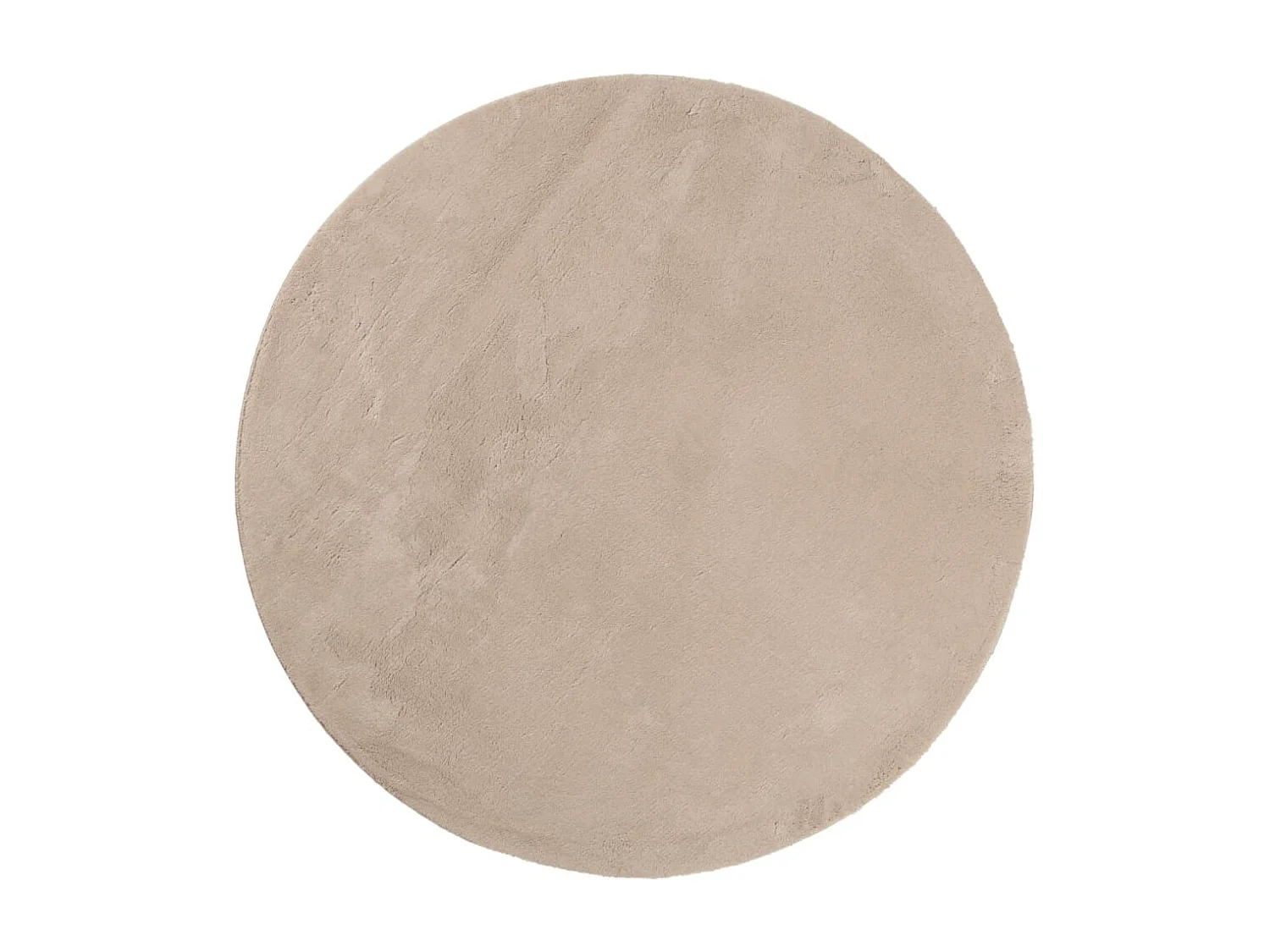 Tapis HUARTE à poils courts doux et lavable sable Ø 100 cm