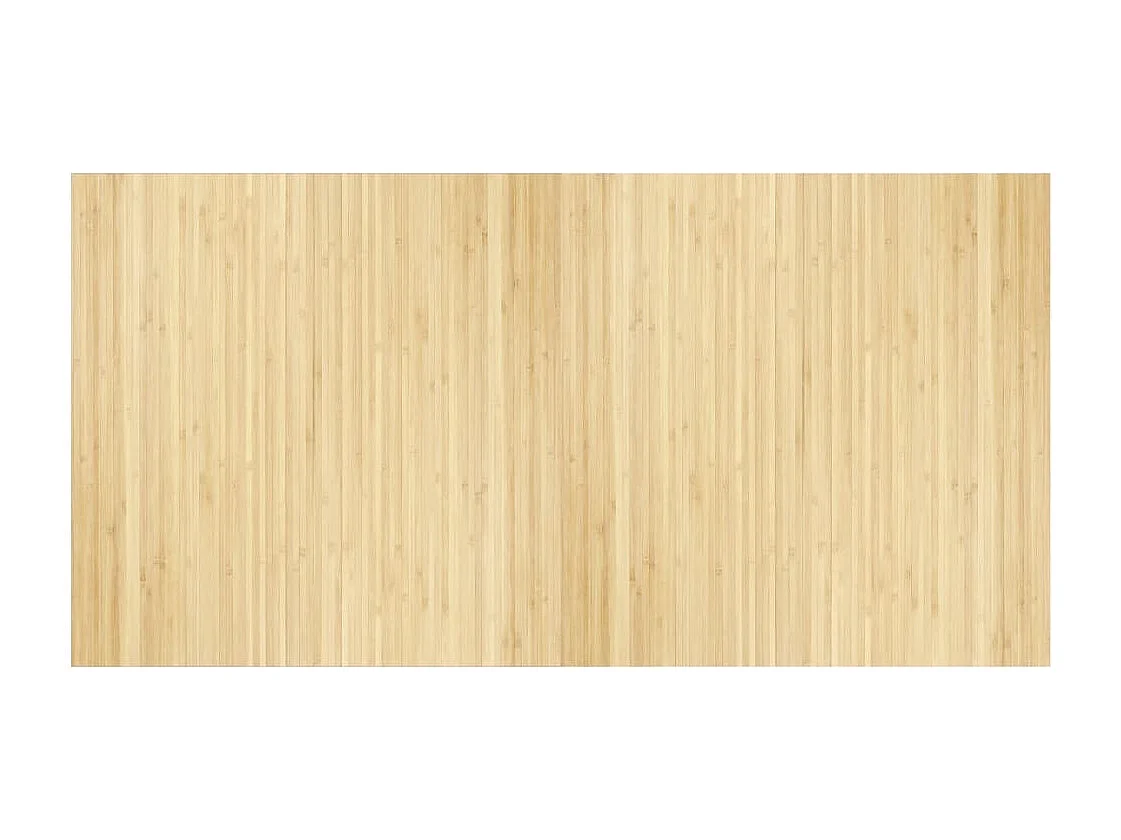 Tapis rectangulaire naturel clair 100x200 cm bambou