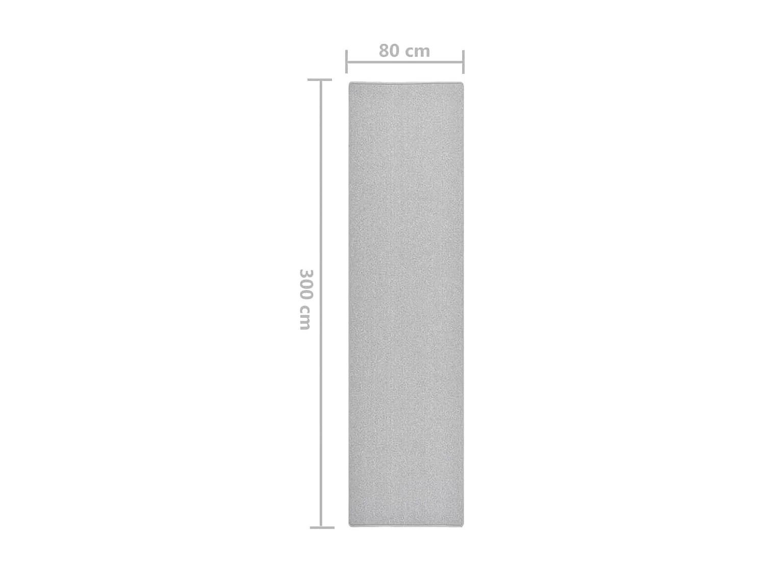 Tapis de couloir Gris clair 80x300 cm