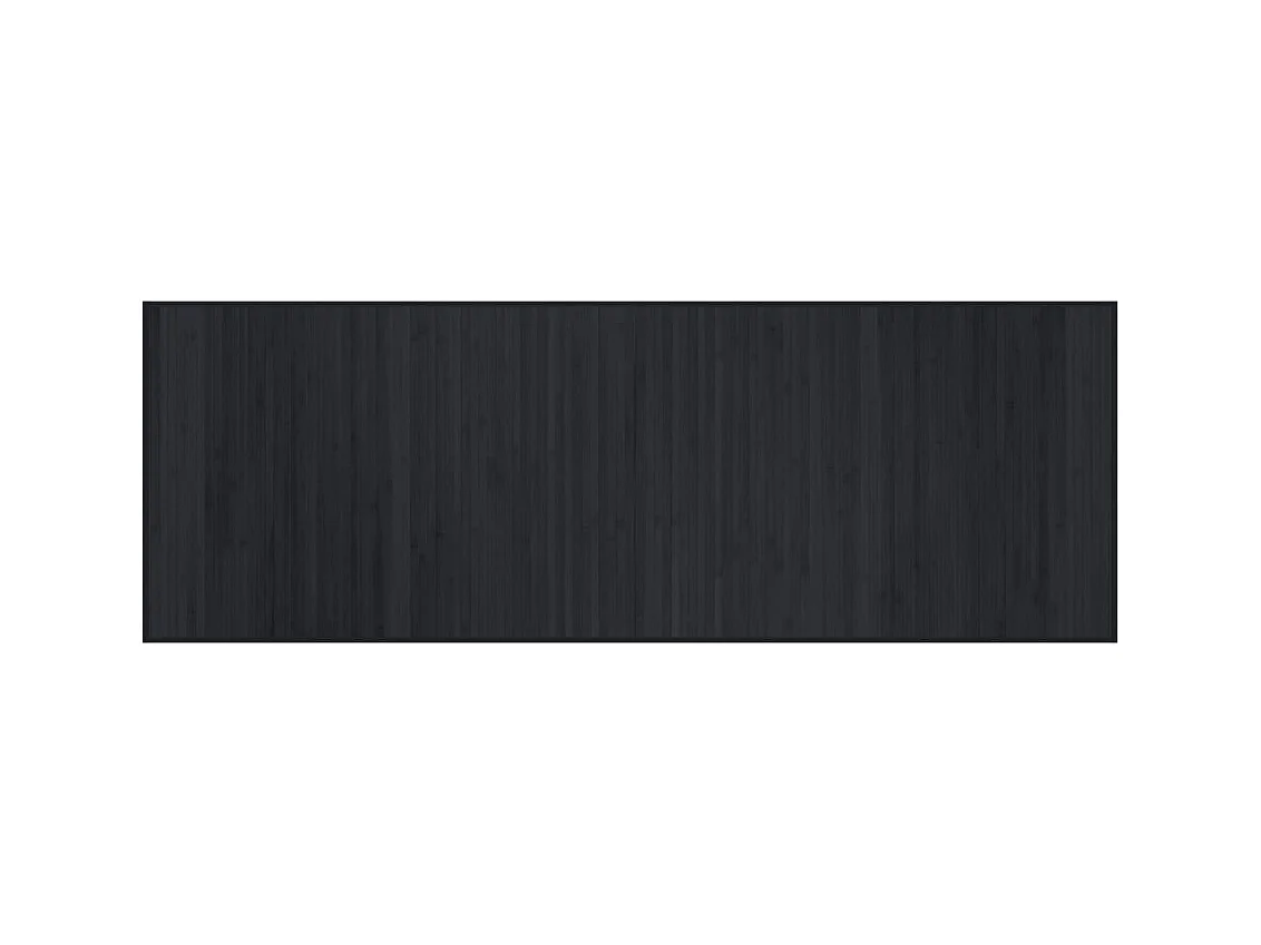 Tappeto rettangolare nero 70x200 cm in bambù