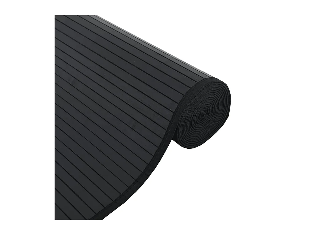 Tappeto rettangolare nero 70x200 cm in bambù