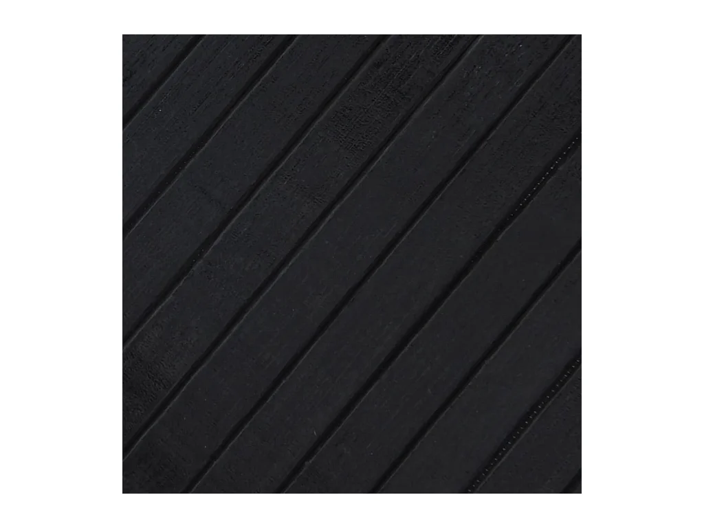 Tapis rectangulaire noir 70x200 cm bambou