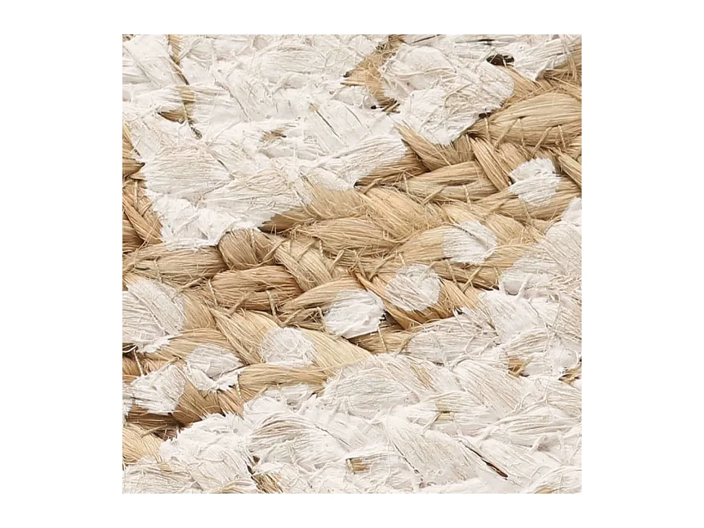 Bedrukte gevlochten jute vloermat 180 cm rond