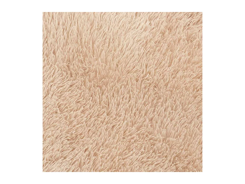 NAVARRA beige shaggy vloerkleed 160x160 cm polyester