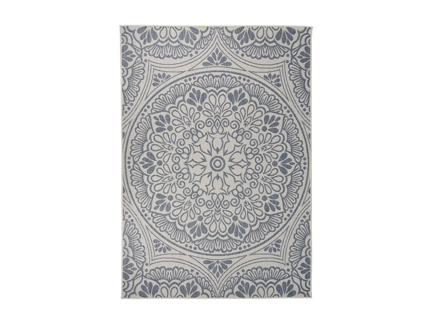 Tappeto da esterno a trama piatta 160x230 cm Motivo blu