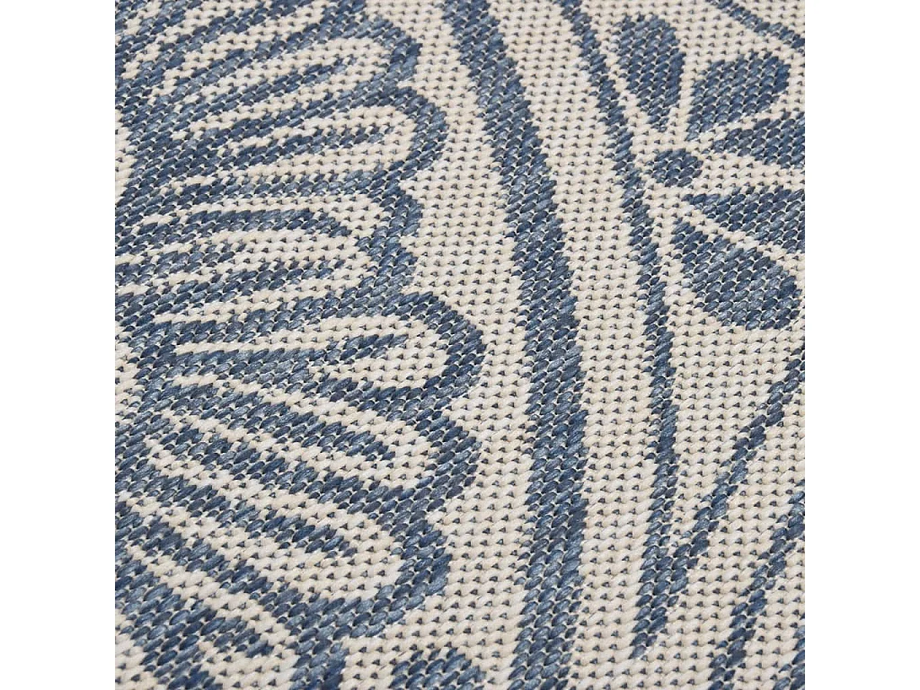 Tappeto da esterno a trama piatta 160x230 cm Motivo blu