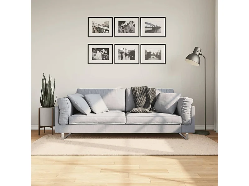 Tapis HUARTE à poils courts doux et lavable beige 100x200 cm