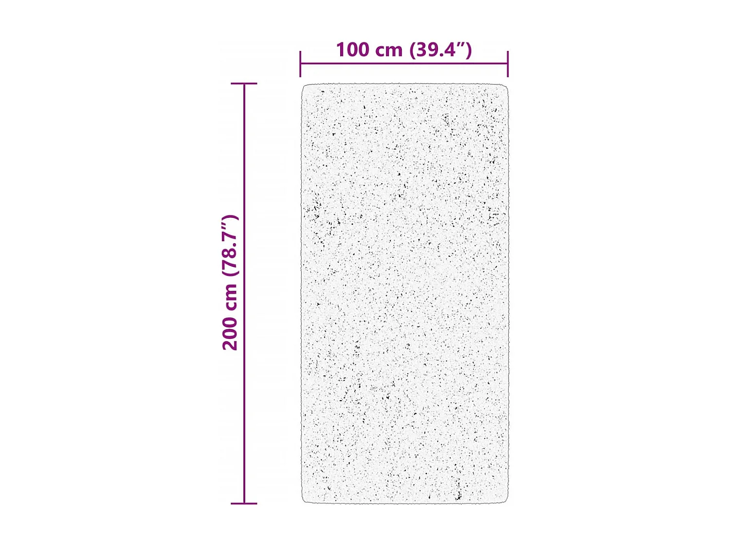 Tapis HUARTE à poils courts doux et lavable beige 100x200 cm