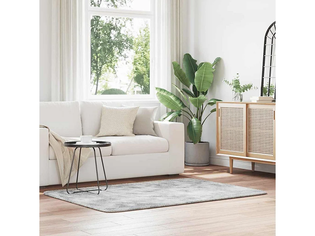 NAVARRA zilvergrijs shaggy tapijt 120x170 cm