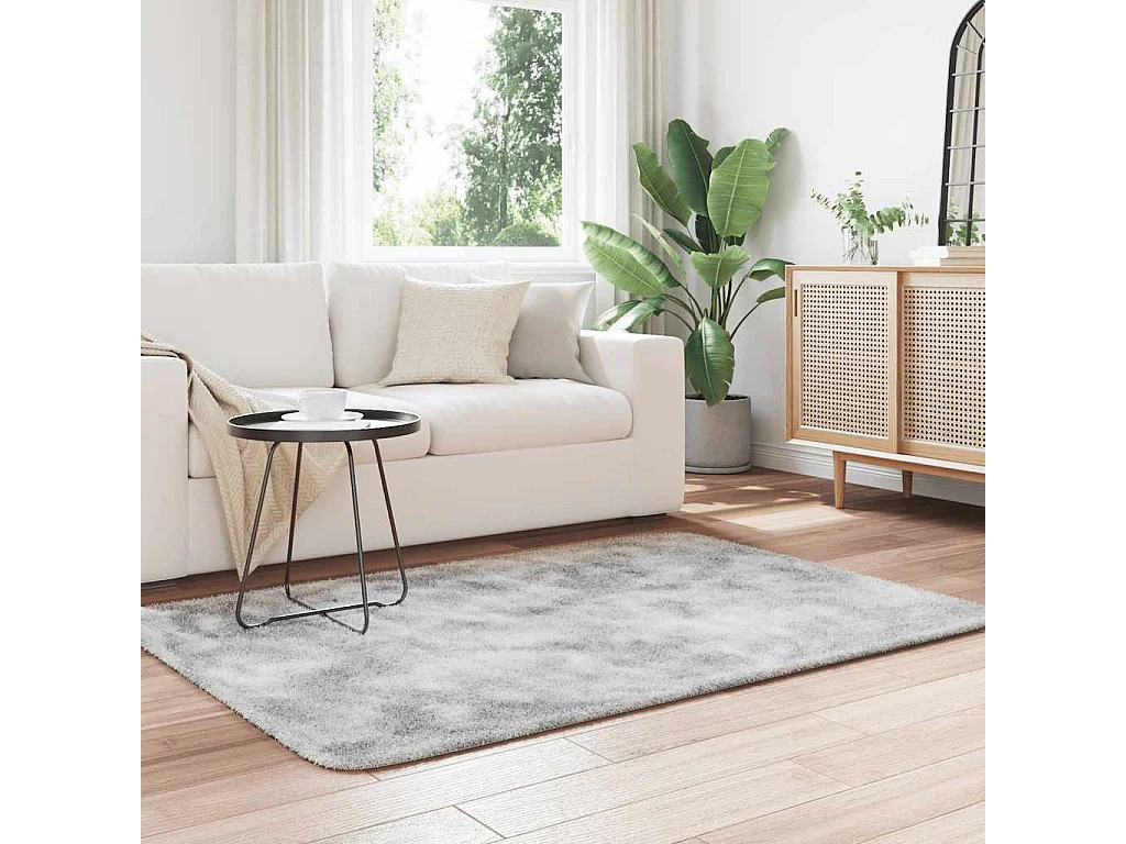 Tappeto shaggy grigio argento NAVARRA 120x170 cm