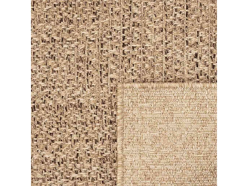 Tapis ZIZUR beige 80x250 cm aspect de jute intérieur extérieur