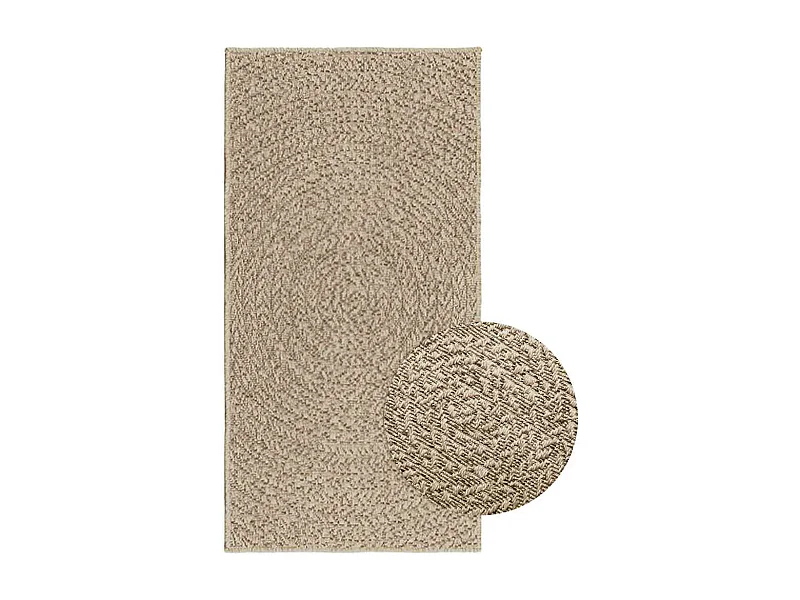 Tapis ZIZUR beige 60x110 cm aspect de jute intérieur extérieur