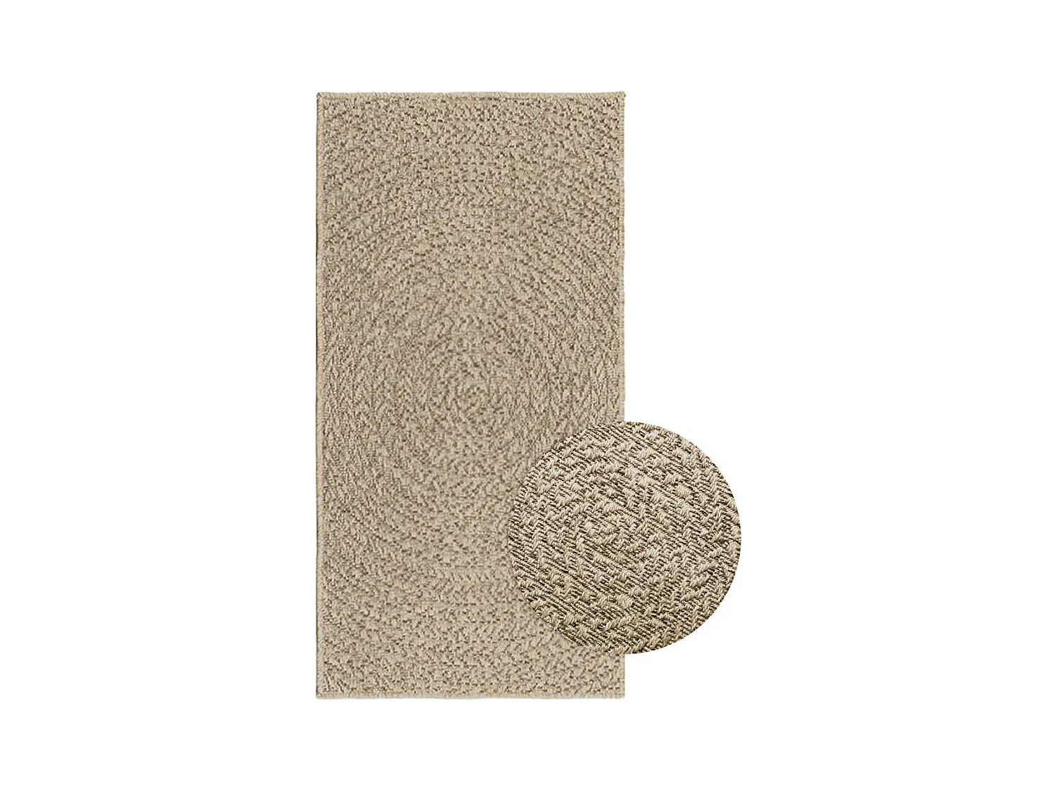 Tapis ZIZUR beige 60x110 cm aspect de jute intérieur extérieur