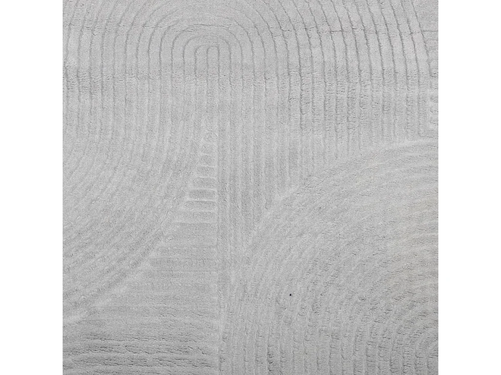 Tapis IZA poils courts style scandinave gris Ø 200 cm