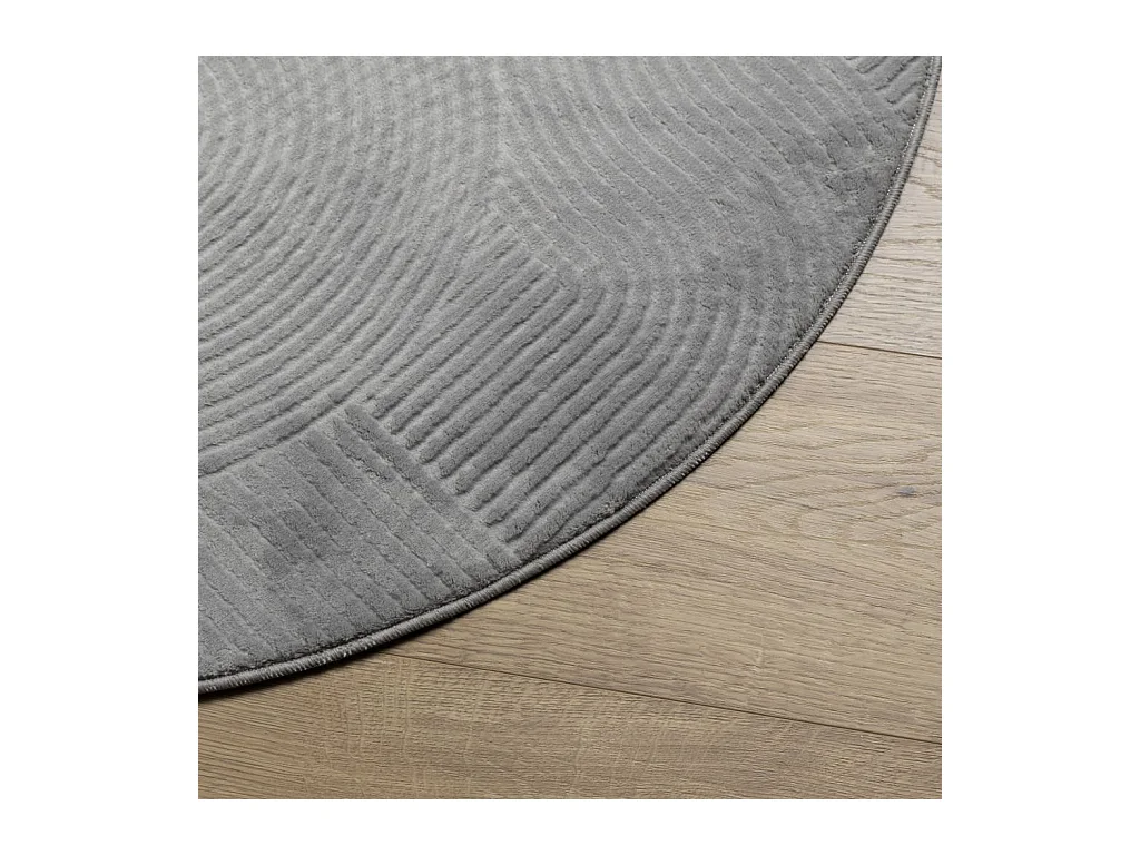 Alfombra de pelo corto IZA estilo escandinavo gris Ø 200 cm