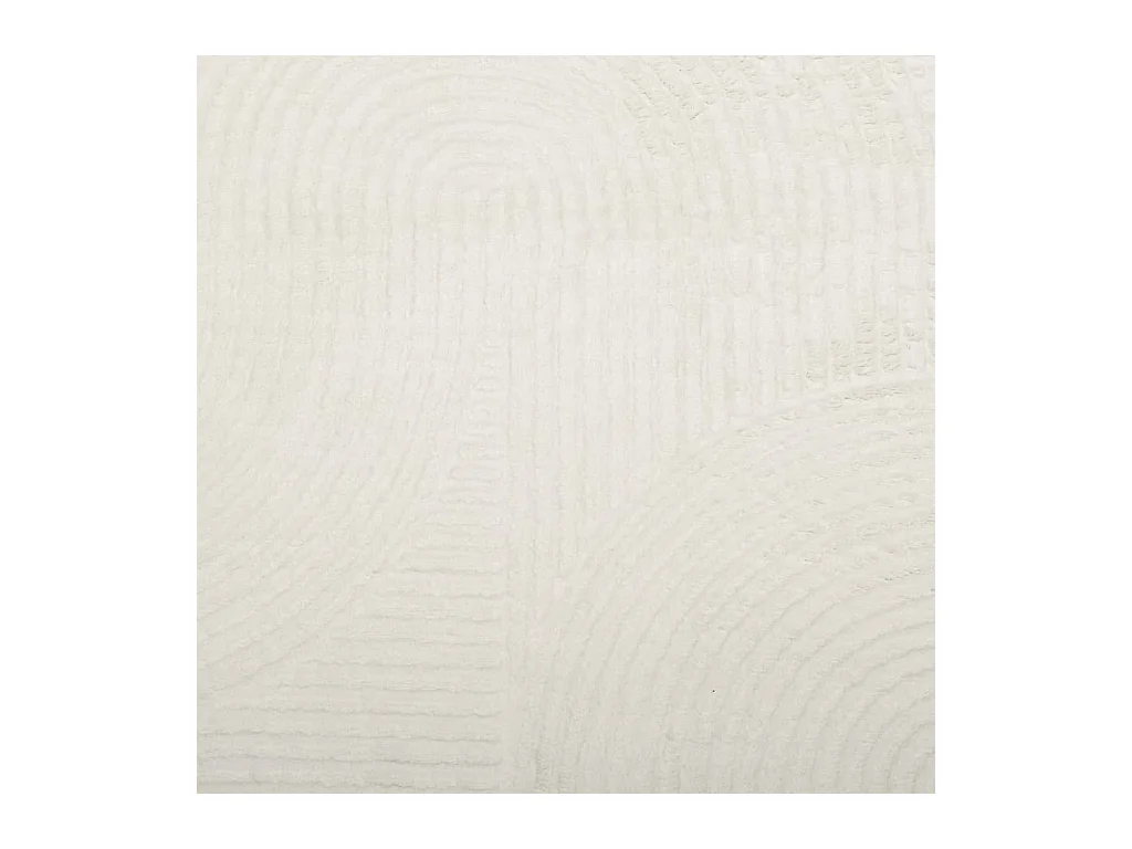 Tapis IZA poils courts style scandinave crème Ø 200 cm