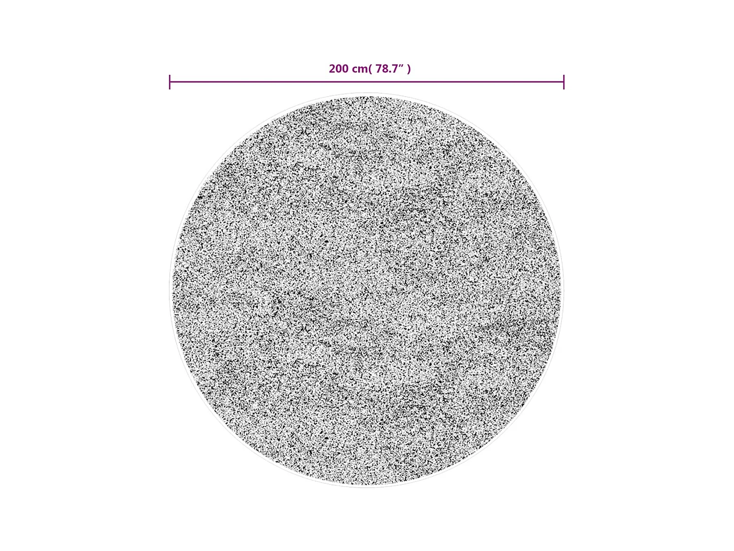 Tapis IZA poils courts style scandinave crème Ø 200 cm