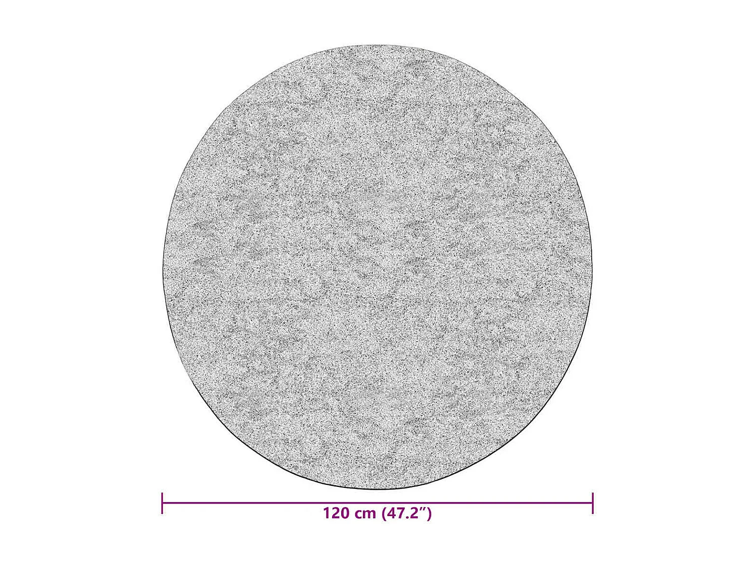 Tappeto antiscivolo lavabile φ120 cm grigio