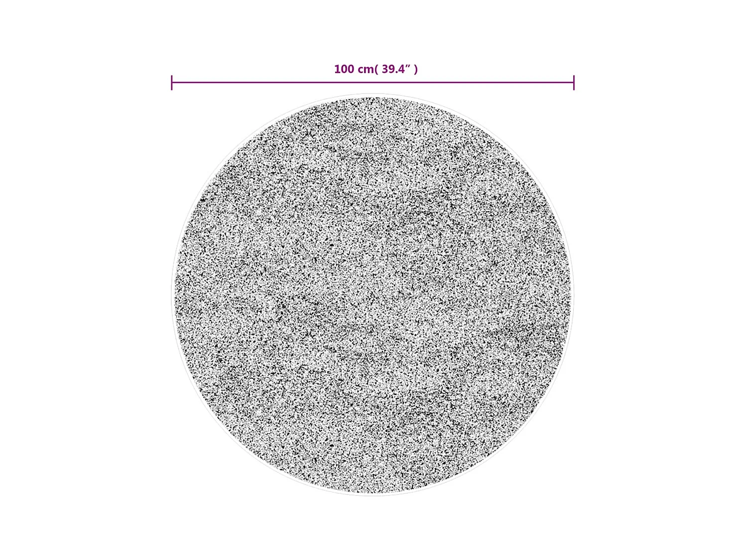 Alfombra HUARTE de pelo corto suave y lavable en color crema, Ø 100 cm