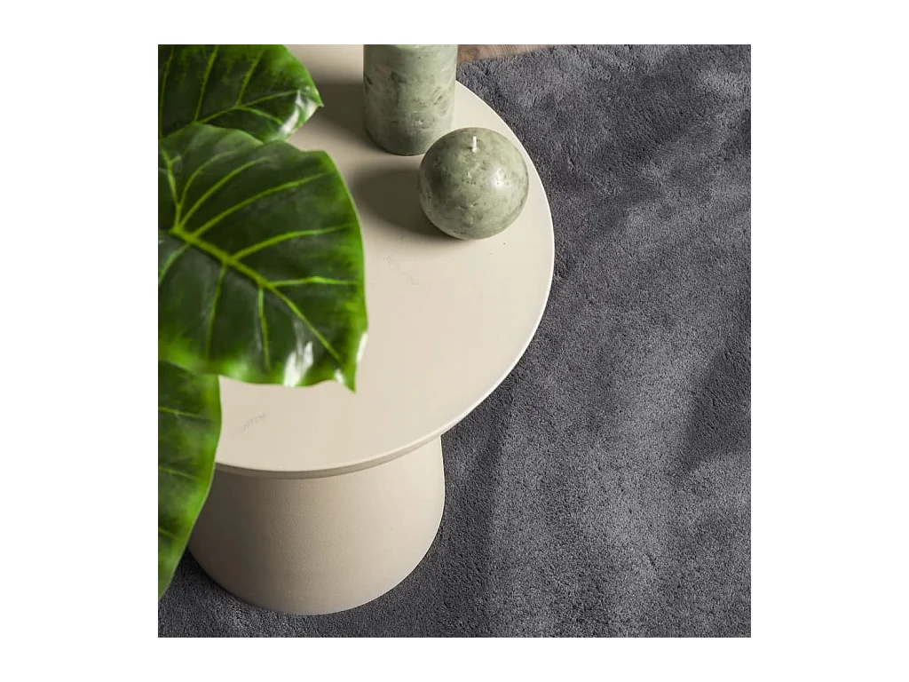 Alfombra lavable de pelo corto suave HUARTE antracita 200x280 cm