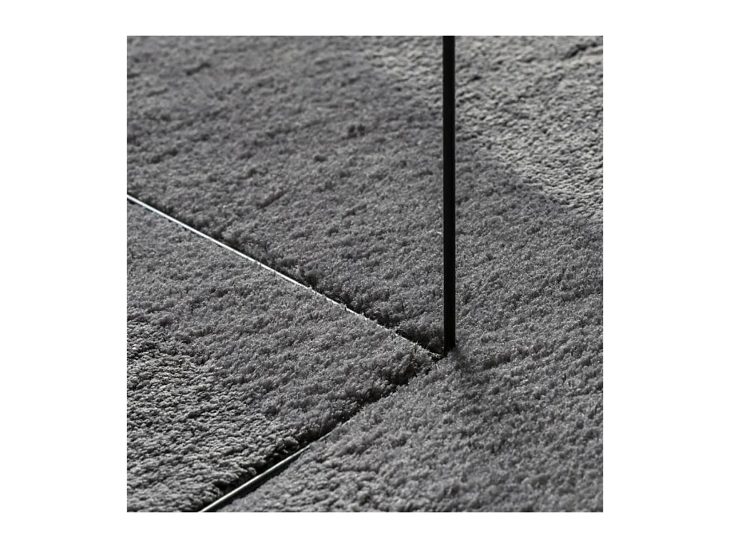 Alfombra lavable de pelo corto suave HUARTE antracita 200x280 cm