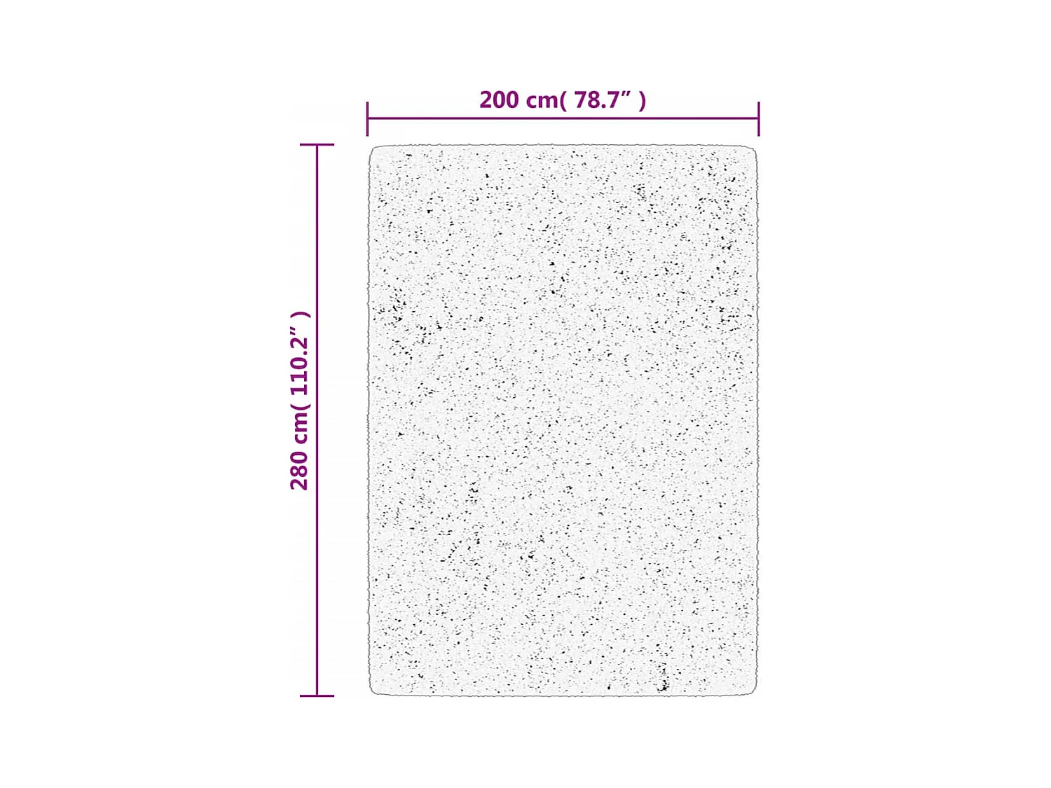 Alfombra lavable de pelo corto suave HUARTE antracita 200x280 cm