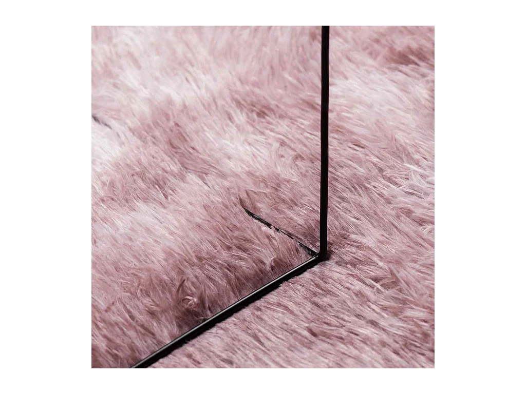 Alfombra peluda NAVARRA Rosa Polvo 200x290 cm