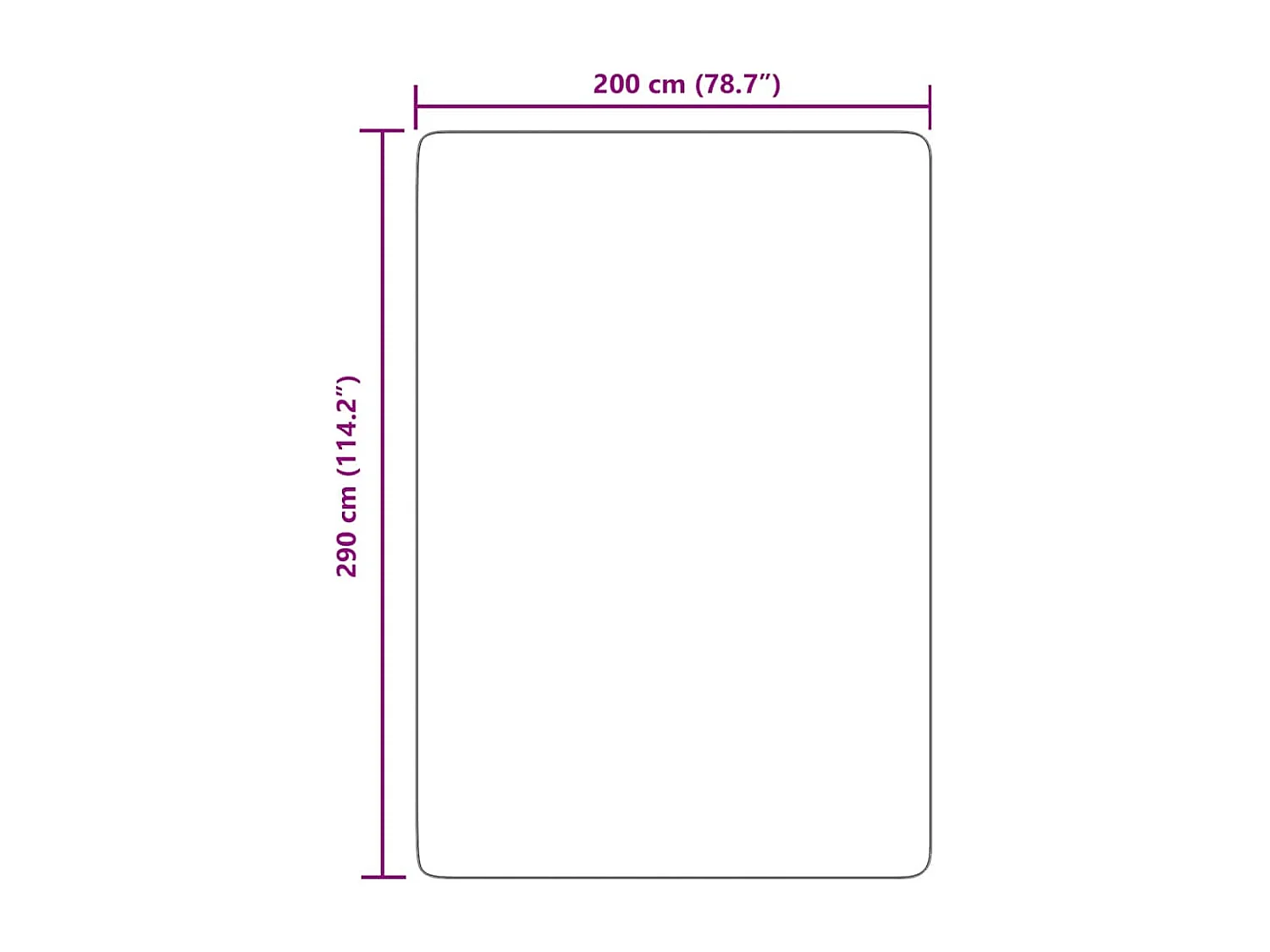 Tappeto Shaggy NAVARRA Rosa Cipria 200x290 cm
