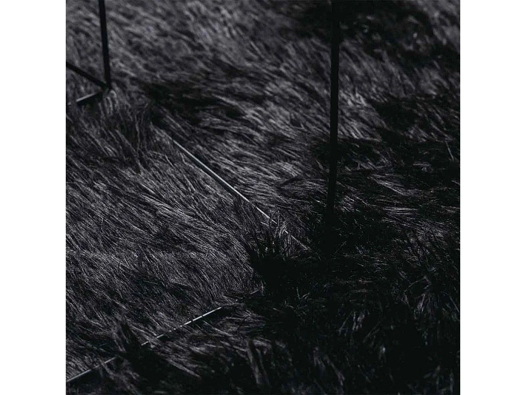 Tappeto NAVARRA nero shaggy 240x240 cm poliestere