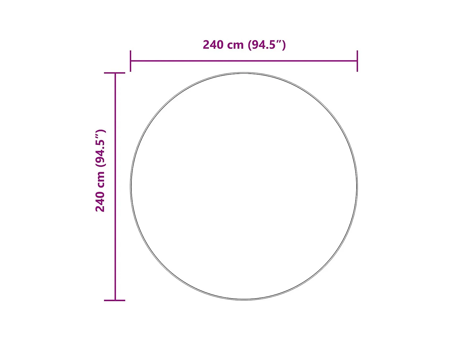NAVARRA zwart shaggy vloerkleed 240x240 cm polyester