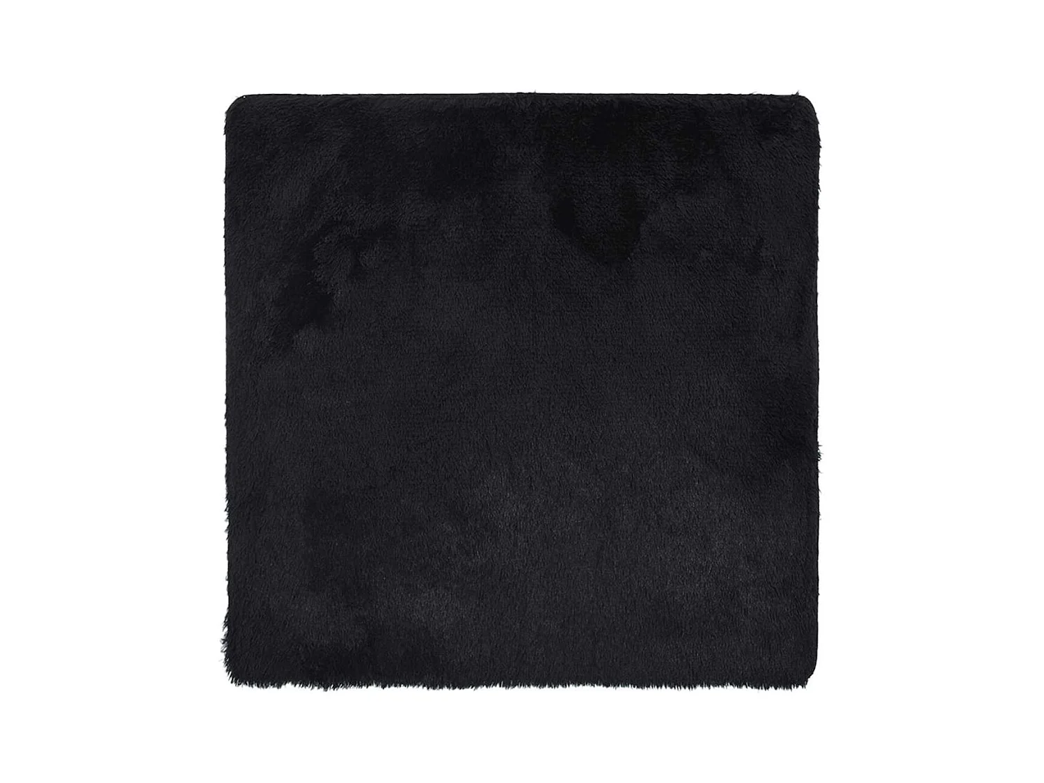 Alfombra de pelo largo negra NAVARRA 160x160 cm poliéster