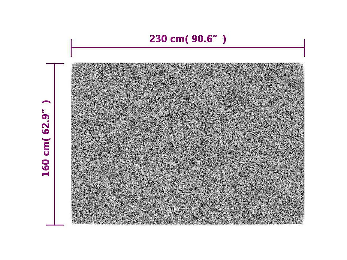 Tapis lavable noir et blanc 160x230 cm antidérapant