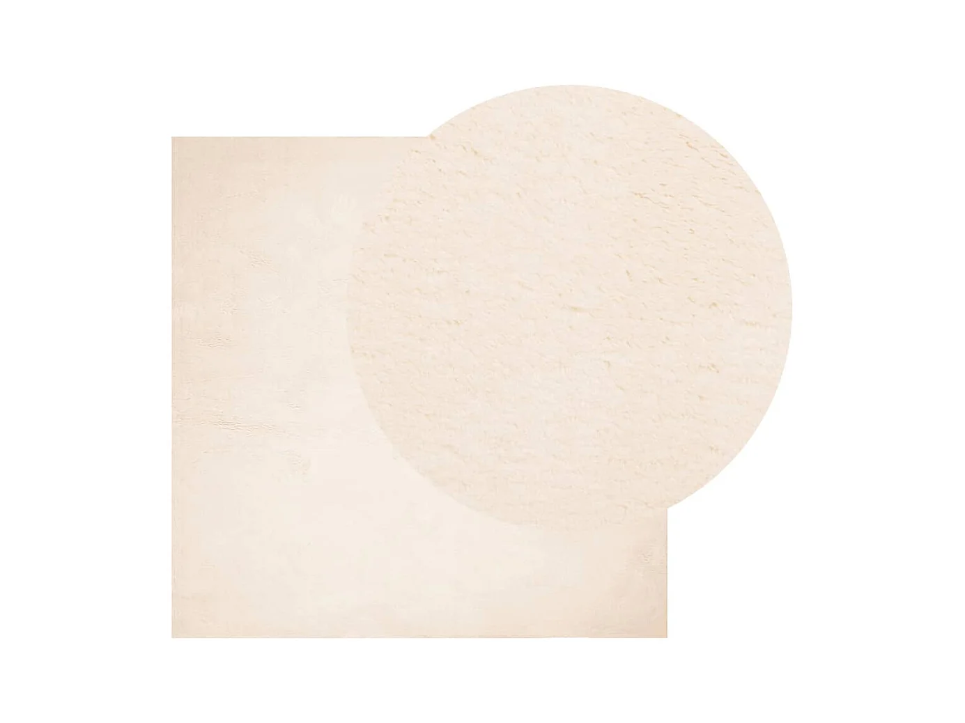 HUARTE zacht en wasbaar laagpolig vloerkleed beige 160x160 cm