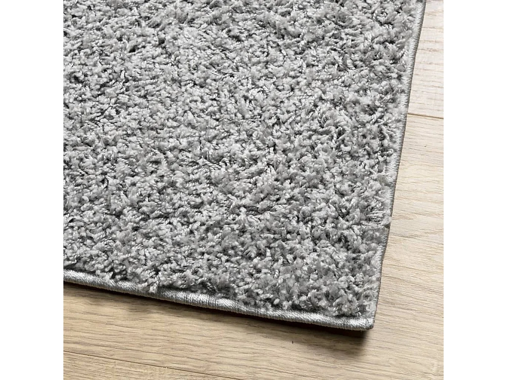 Alfombra peluda PAMPLONA, pelo largo, moderna, gris, 140x200 cm